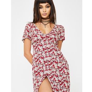 Motel Larin Floral Midi Dress